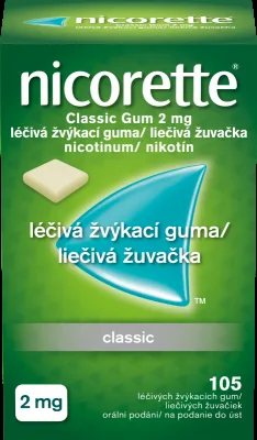 Nicorette Classic Gum 2mg léčivá žvýkací guma 105