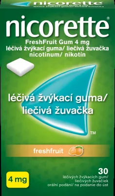 Nicorette FreshFruit Gum 4mg léčivá žvýk.guma 30