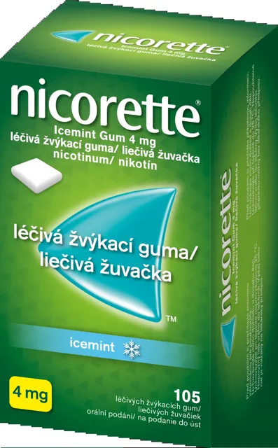 Nicorette Icemint Gum 4 mg orm.gum mnd. 105 x 4 mg