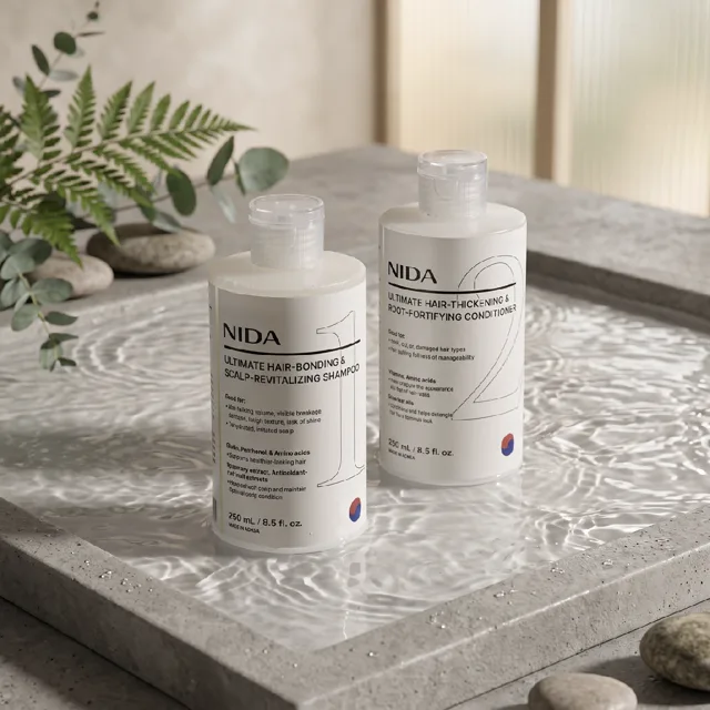 NIDA - Ultimate Hair-Bonding Scalp-Revitalizing Shampoo - Obnovující šampon na vlasové vazby a pokožku hlavy - 250 ml