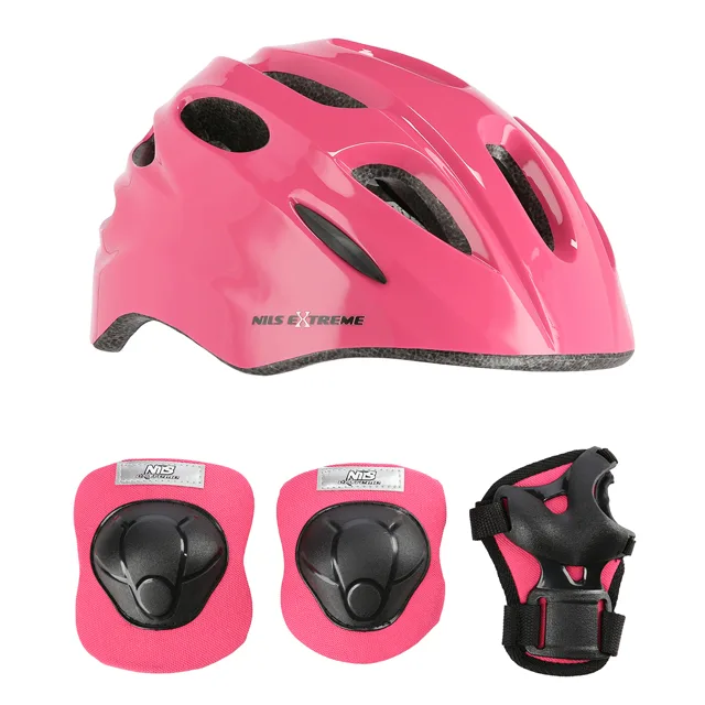 NILS EXTREME Helma s chrániči MTW01+H210 růžová Velikost: VEL.S