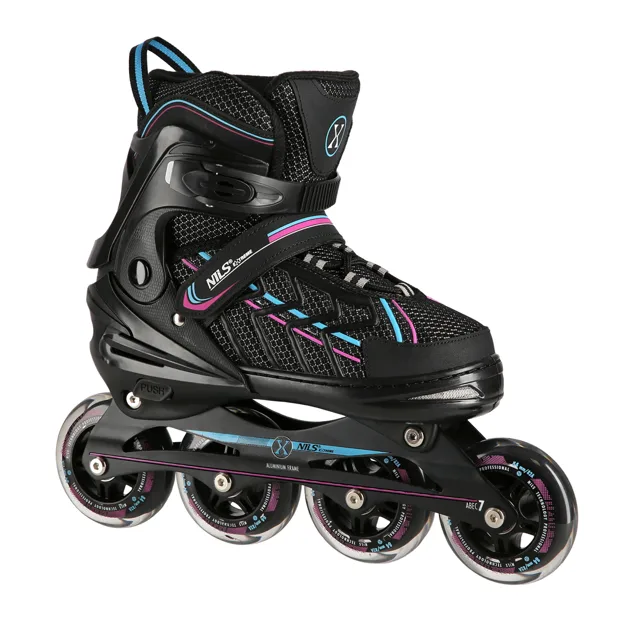 NILS EXTREME Kolečkové brusle NA1128 černo-fialové Velikost: XL(43-45)