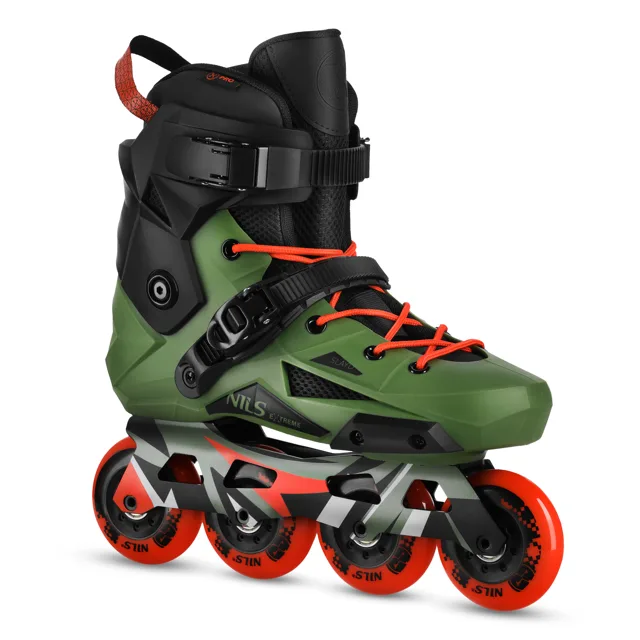 NILS EXTREME Slalomové brusle NA1601 Slayd zelené Velikost: 37
