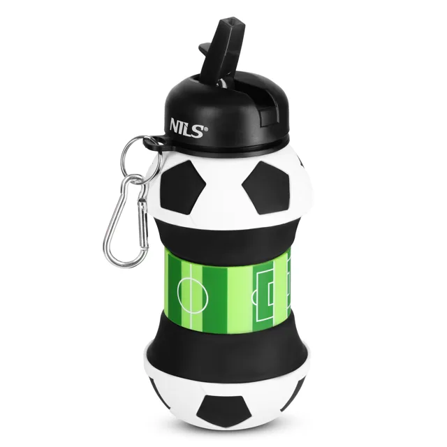 Nils Skládací silikonová láhev  NC4104 550ml fotbal