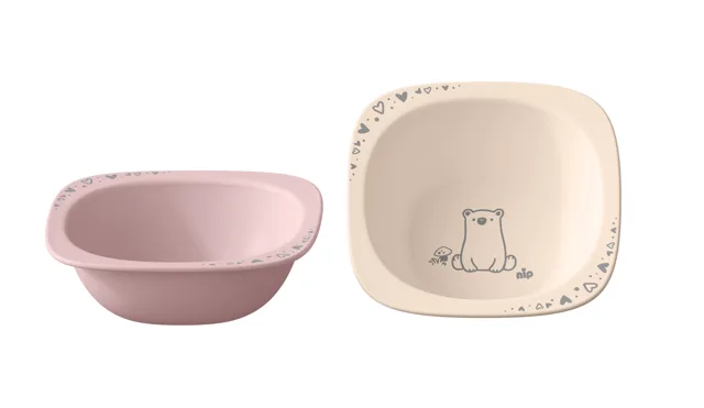 nip NATURE line miska, 4m+, 2ks, pink