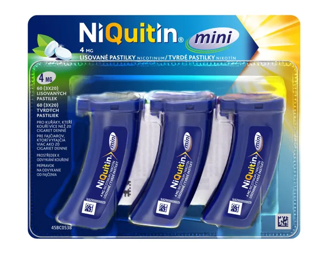 Niquitin mini 4mg pas.cmp.3 x 20 ks