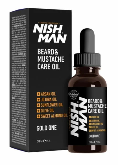 Nishman Beard &amp; Mustache Care Oil Gold One olej na vousy 30 ml