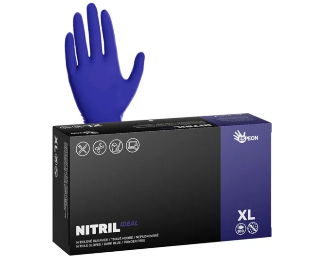 Nitrilové rukavice Espeon Nitril Ideal - 100 ks, tmavě modré, velikost XL (100137) + dárek zdarma
