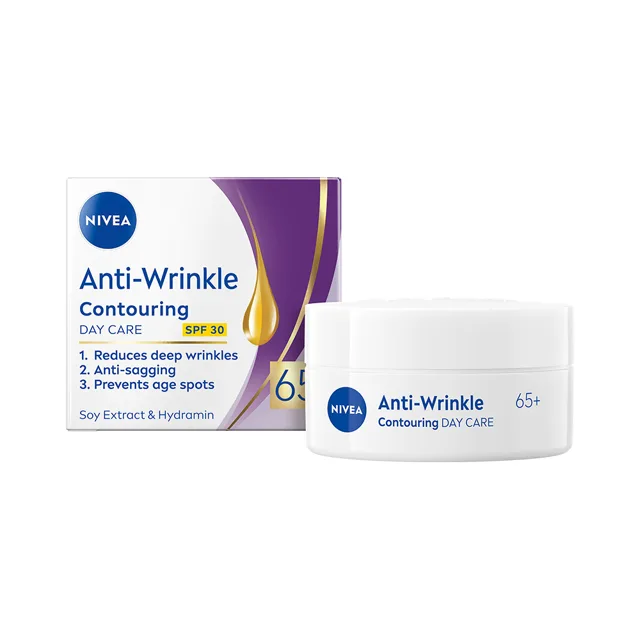 Nivea Anti-Wrinkle OF30 denní krém pro zlepšení kontur 65+ 50 ml