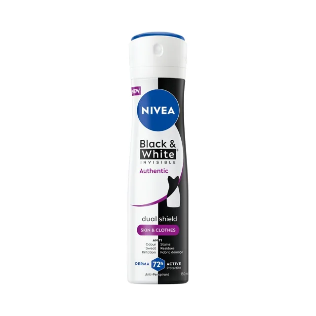 Nivea Antiperspirant ve spreji B&W Authentic Anti-Perspirant 150 ml