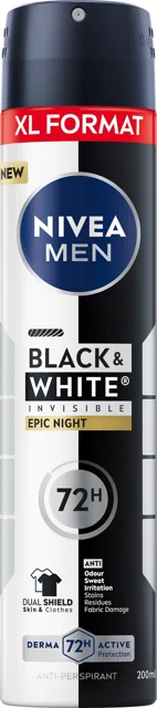 Nivea Antiperspirant ve spreji B&W Epic Night Anti-Perspirant 200 ml