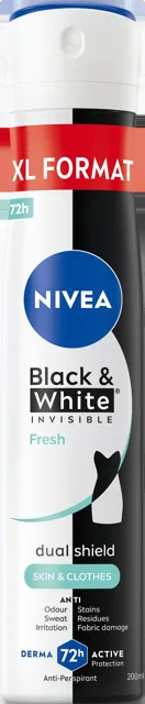 Nivea Antiperspirant ve spreji Black & White Invisible Fresh (Anti-perspirant) 200 ml
