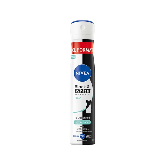 NIVEA Black&White Invisible Fresh Antiperspirant sprej 200 ml