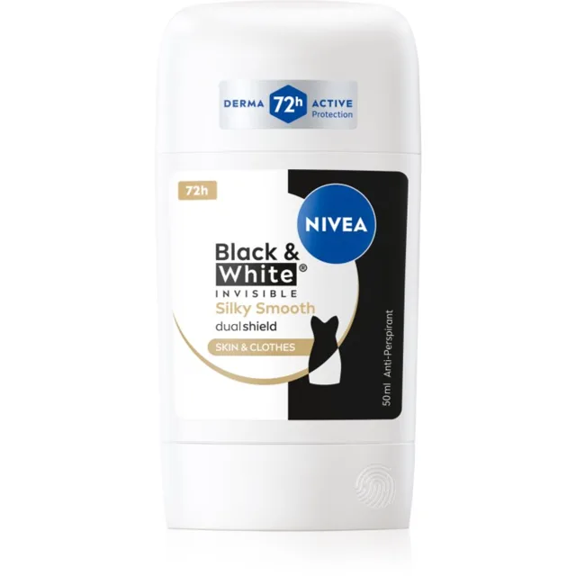 NIVEA Black & White Invisible Silky Smooth tuhý antiperspirant 50 ml