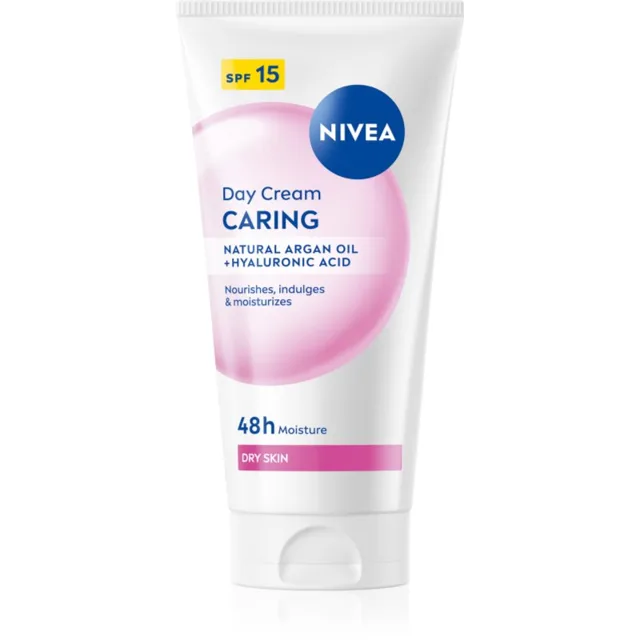 NIVEA Caring výživný denní krém pro suchou pleť SPF 15 50 ml