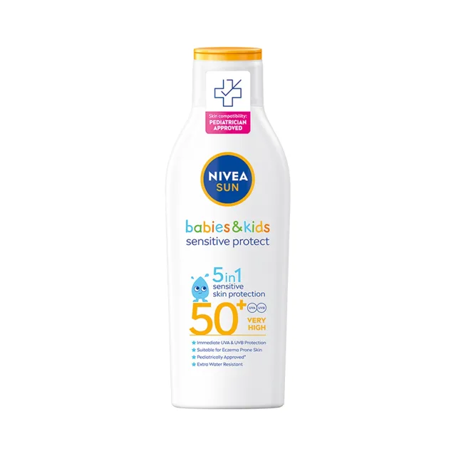 Nivea Dětské mléko na opalování SPF 50+ Sun Kids (Pure & Sensitive Sun Lotion) 200 ml