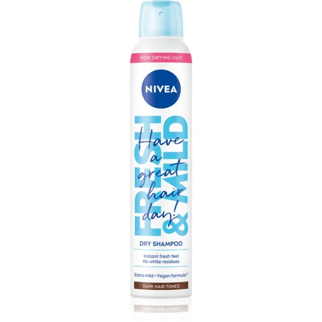 Nivea Fresh Revive suchý šampon pro tmavé vlasy Dark Tones 200 ml