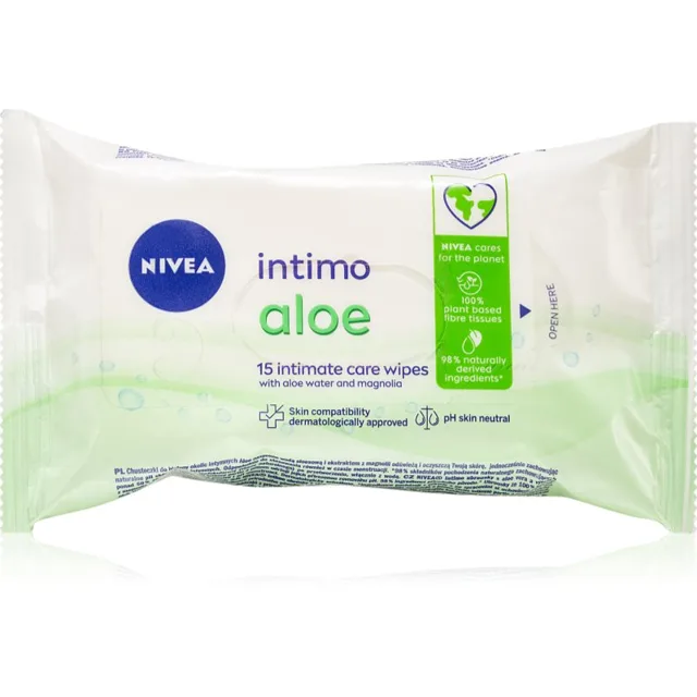 NIVEA Intimo Aloe ubrousky pro intimní hygienu 15 ks