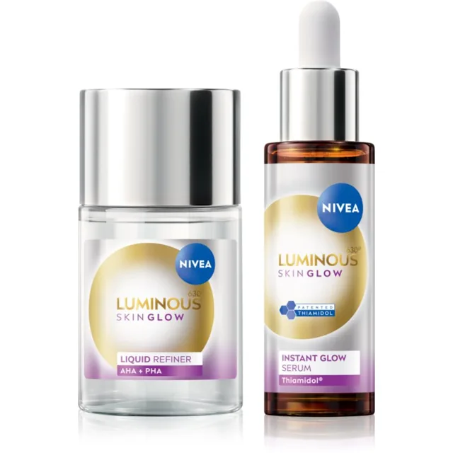 NIVEA Luminous 630 Skin Glow výhodné balení pro rozjasnění a vyhlazení pleti
