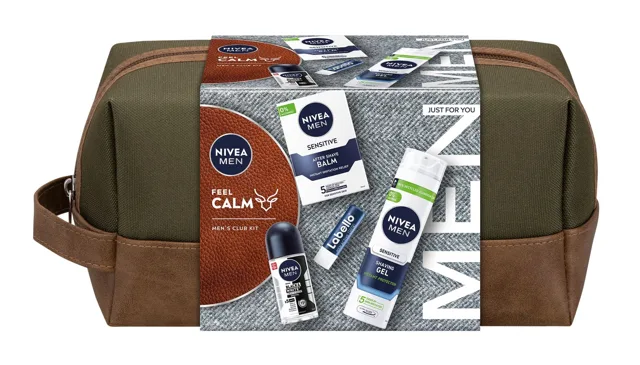 Nivea Men Bag Sensitive Feel Calm dárková sada pro muže 4 ks