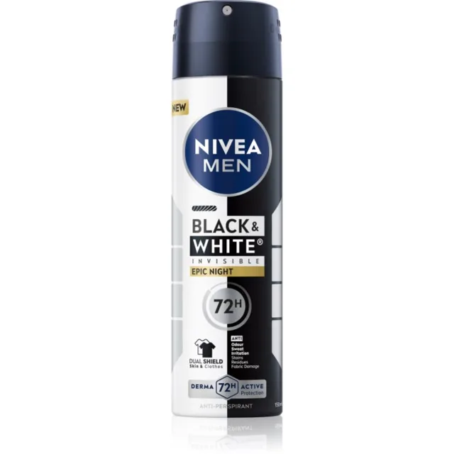 NIVEA MEN Black & White Epic Night antiperspirant ve spreji pro muže 150 ml