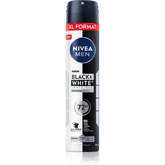 NIVEA MEN Black & White Invisible Original antiperspirant ve spreji pro muže 200 ml