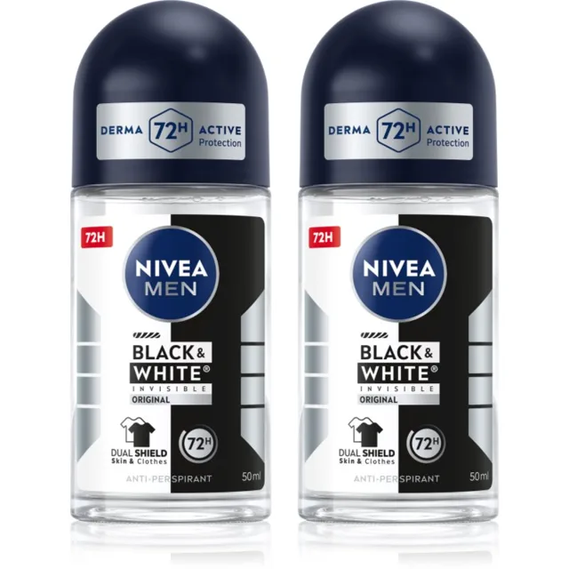 NIVEA MEN Black & White Invisible Original kuličkový antiperspirant výhodné balení