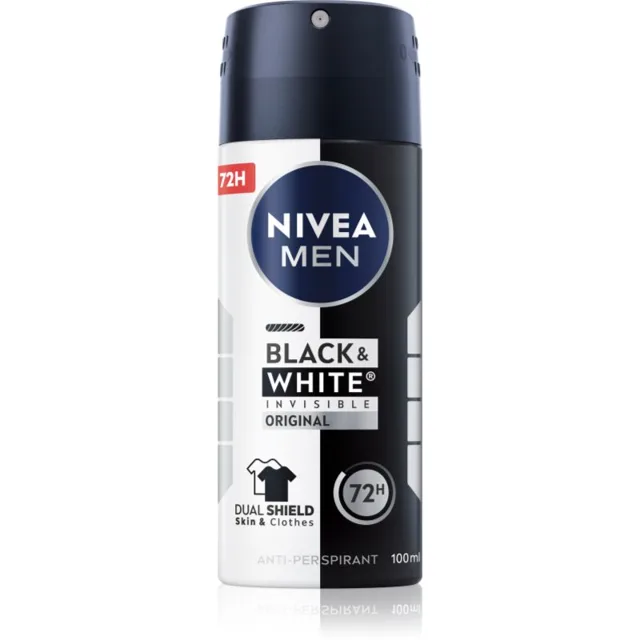 NIVEA MEN Invisible Black & White antiperspirant ve spreji pro muže 100 ml