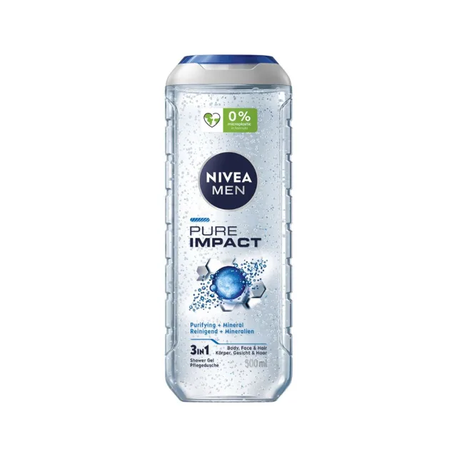 Nivea Men Pure Impact 3v1 sprchový gel 500 ml