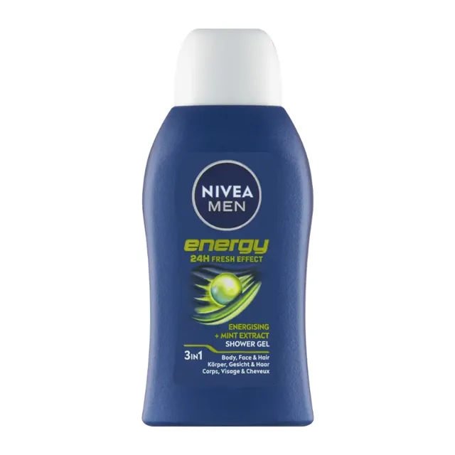 NIVEA Men Sprchový gel pro muže 3v1 Energy mini 50 ml