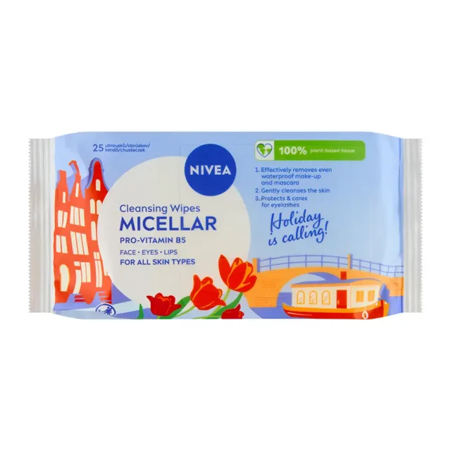 NIVEA Micelární čisticí pleťové ubrousky 3v1 Micellar Biodegradable 25 ks