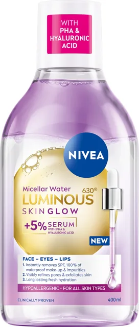 Nivea Micelární voda Luminous Skin Glow Micellar Water 400 ml
