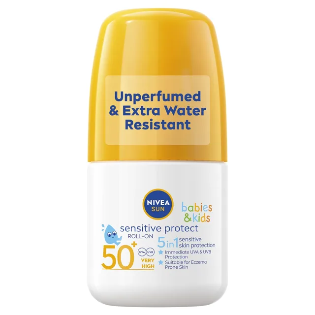 Nivea Opalovací mléko pro děti SPF 50+ (Sun Kids Protect & Sensitive Roll-On) 50 ml