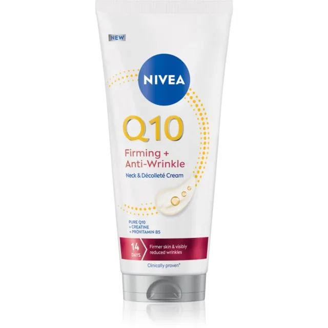 NIVEA Q10 Firming + Anti-Wrinkle zpevňující krém na krk a dekolt 200 ml