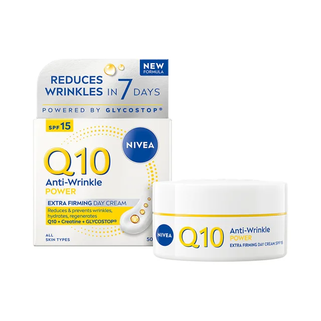 Nivea Q10 Power zpevňující denní krém proti vráskám OF 15 50 ml
