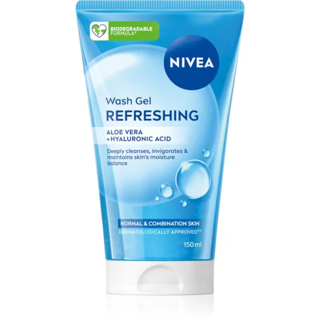 NIVEA Refreshing osvěžující čisticí gel pro normální až smíšenou pleť 150 ml