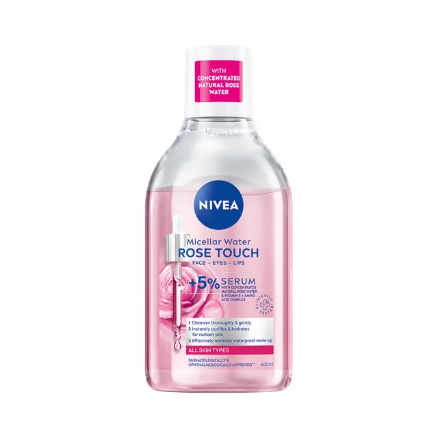 Nivea Rose Touch dvoufázová čisticí micelární voda 400 ml