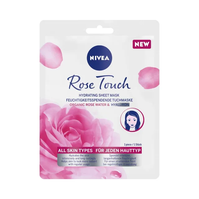 Nivea Rose Touch hydratační textilní maska 1 ks