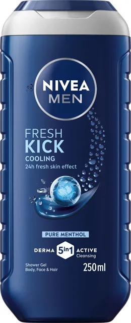 Nivea Sprchový gel na tvář, tělo a vlasy Men Fresh Kick 250 ml