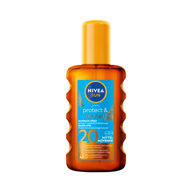 Nivea SUN Protect&Bronze OF20 opalovací olej podporující zhnědnutí 200 ml