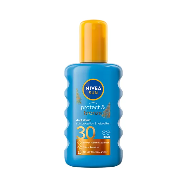 Nivea SUN Protect & Bronze OF30 sprej na opalování podporující zhnědnutí 200 ml