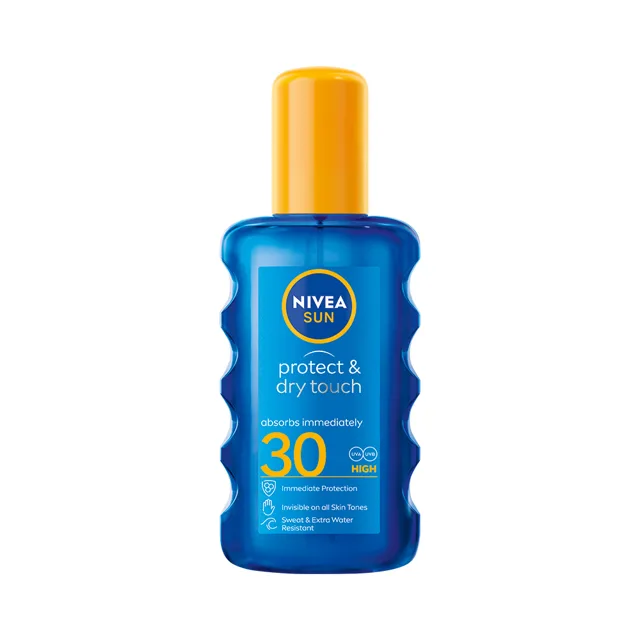 Nivea SUN Protect & Dry Touch OF30 neviditelný sprej na opalování 200 ml
