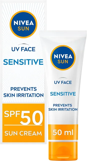 NIVEA Sun UV Face Sensitive SPF 50 pro citlivou pleť obličeje 50 ml