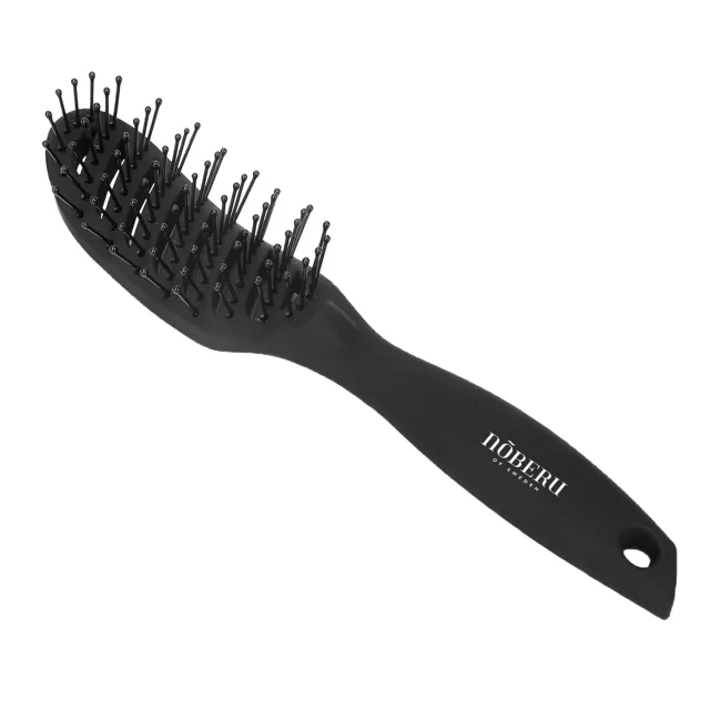 Noberu Curved Black kartáč na vlasy 23 cm