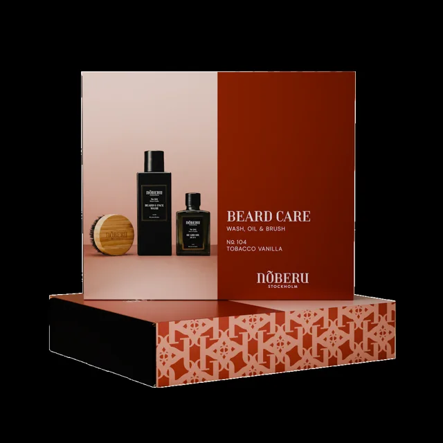 Noberu Tobacco Vanilla sada na vousy olej na vousy 30 ml + šampon na vousy 130 ml + kartáč na vousy dárková sada