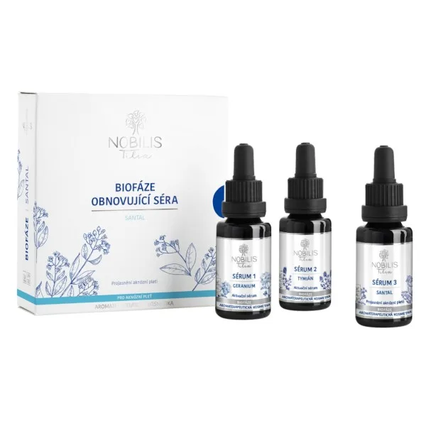 Nobilis Tilia Biofáze Obnovující séra Santal 3 x 20 ml