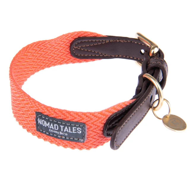 Nomad Tales Bloom obojek coral - velikost XL: obvod krku 52 - 58 cm, Š 38 mm