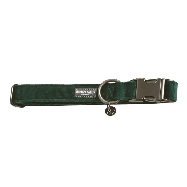 Nomad Tales Blush obojek emerald - velikost L: obvod krku 39 - 64 cm, Š 25 mm