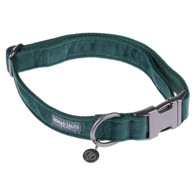 Nomad Tales Blush obojek emerald - vhodné vodítko: délka 200 cm, šířka 20 mm