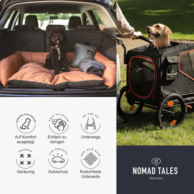 Nomad Tales dvojitá autosedačka Calma - D 118 x Š 60 x V 40/28 cm